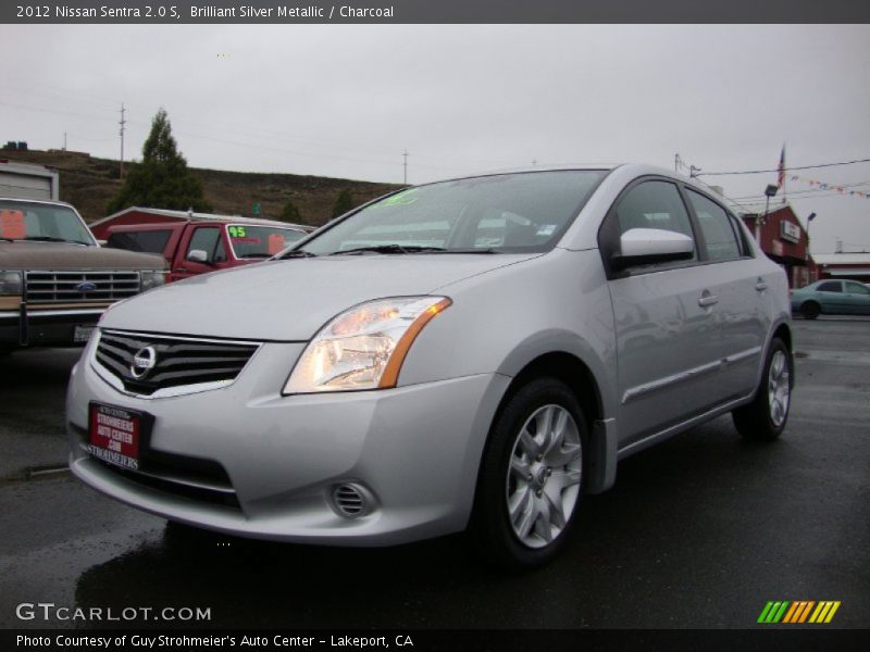 Brilliant Silver Metallic / Charcoal 2012 Nissan Sentra 2.0 S
