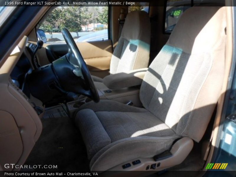 Medium Willow Pearl Metallic / Beige 1996 Ford Ranger XLT SuperCab 4x4