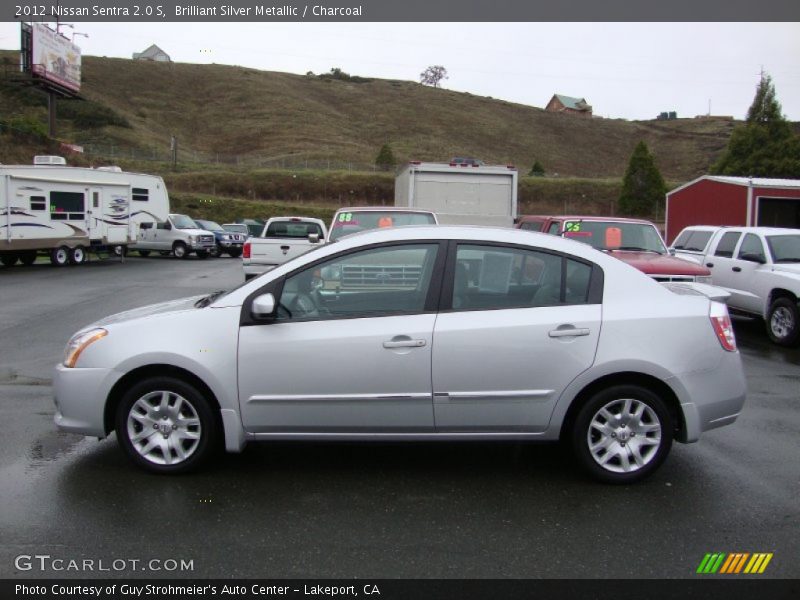 Brilliant Silver Metallic / Charcoal 2012 Nissan Sentra 2.0 S