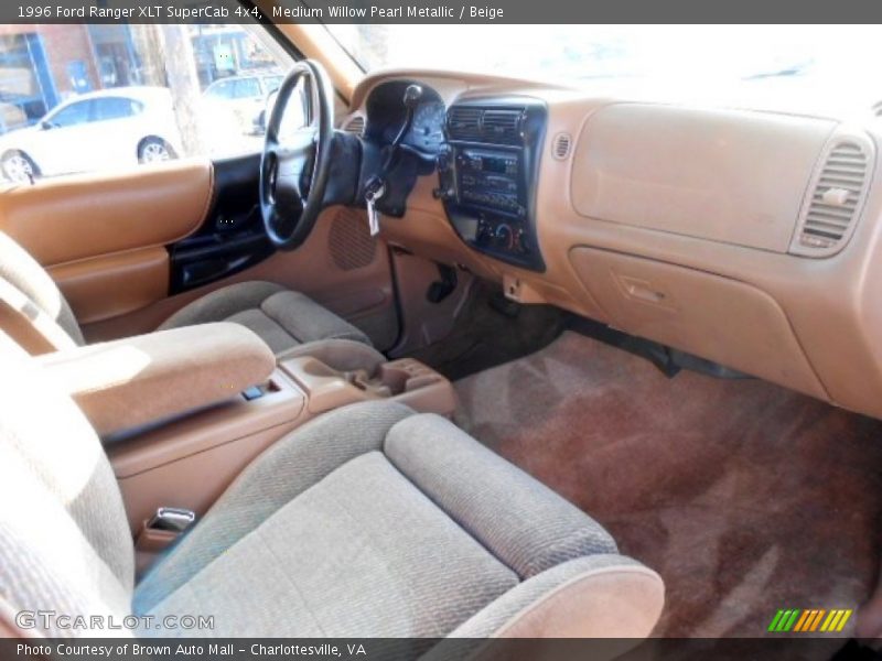 Medium Willow Pearl Metallic / Beige 1996 Ford Ranger XLT SuperCab 4x4