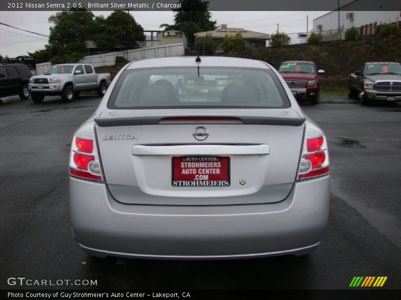 Brilliant Silver Metallic / Charcoal 2012 Nissan Sentra 2.0 S