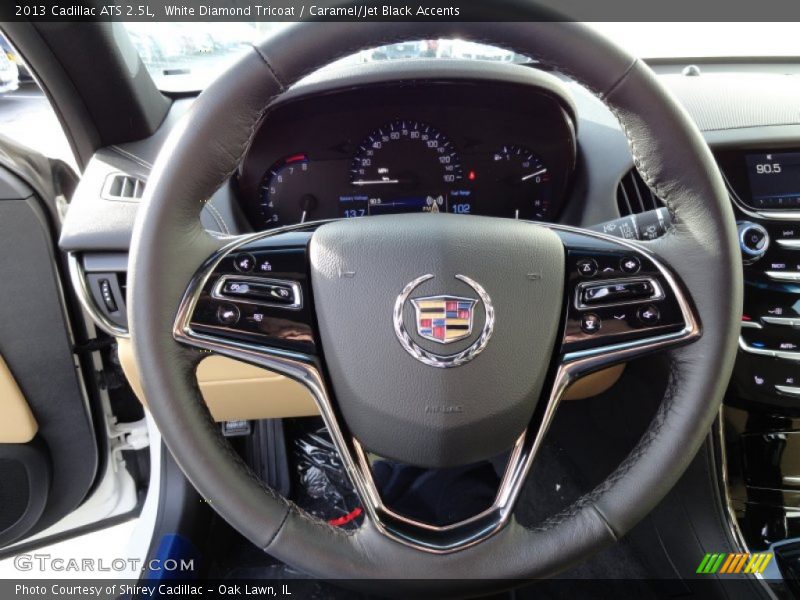 White Diamond Tricoat / Caramel/Jet Black Accents 2013 Cadillac ATS 2.5L