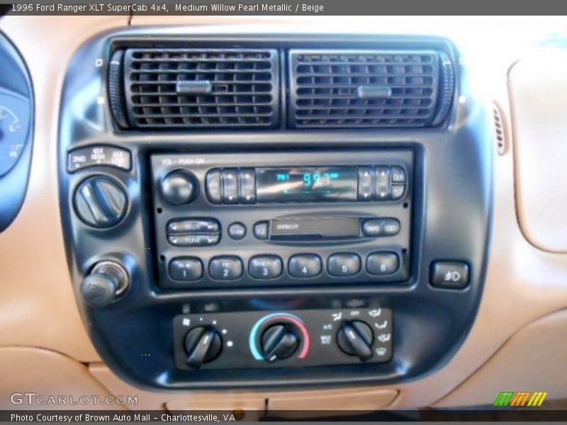 Medium Willow Pearl Metallic / Beige 1996 Ford Ranger XLT SuperCab 4x4