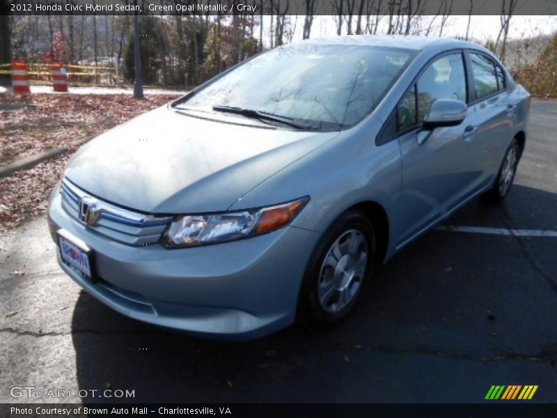 Green Opal Metallic / Gray 2012 Honda Civic Hybrid Sedan