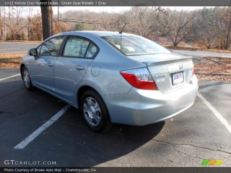 Green Opal Metallic / Gray 2012 Honda Civic Hybrid Sedan