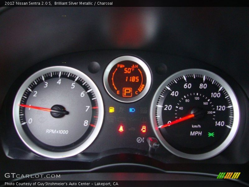 Brilliant Silver Metallic / Charcoal 2012 Nissan Sentra 2.0 S