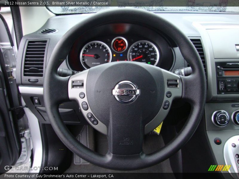 Brilliant Silver Metallic / Charcoal 2012 Nissan Sentra 2.0 S