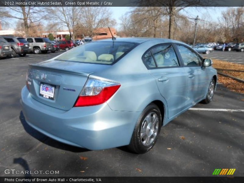 Green Opal Metallic / Gray 2012 Honda Civic Hybrid Sedan