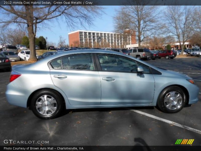 Green Opal Metallic / Gray 2012 Honda Civic Hybrid Sedan