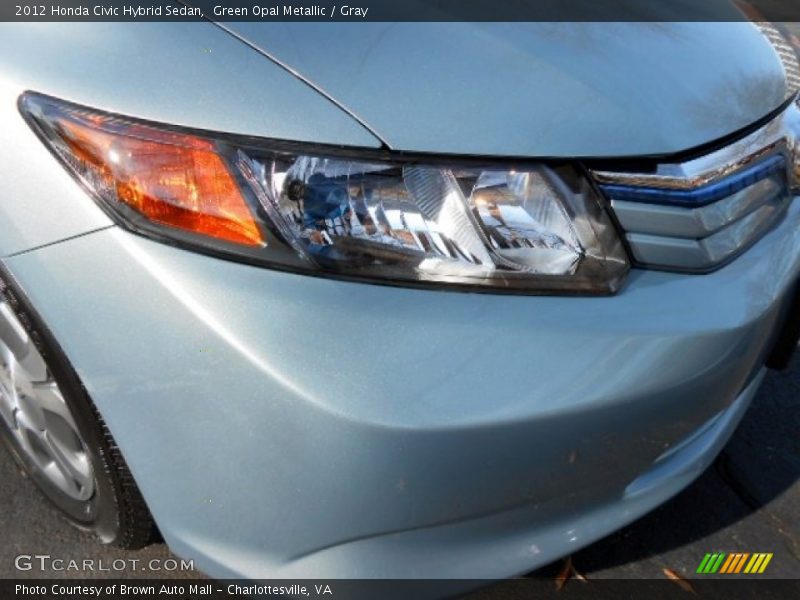 Green Opal Metallic / Gray 2012 Honda Civic Hybrid Sedan