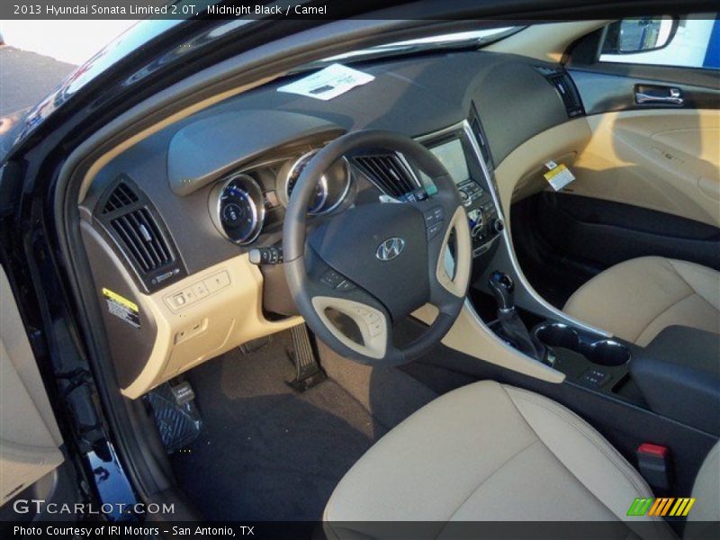 Midnight Black / Camel 2013 Hyundai Sonata Limited 2.0T
