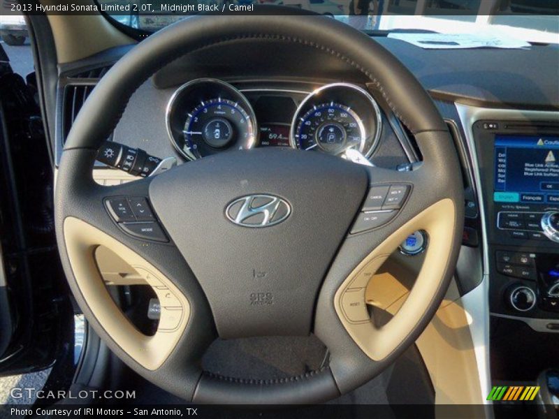 Midnight Black / Camel 2013 Hyundai Sonata Limited 2.0T