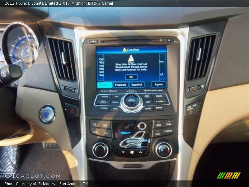 Midnight Black / Camel 2013 Hyundai Sonata Limited 2.0T