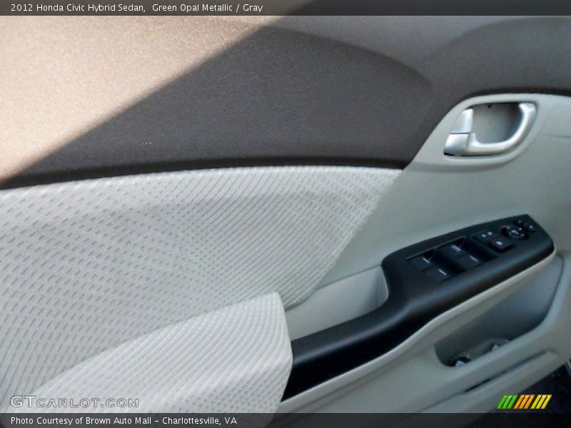 Green Opal Metallic / Gray 2012 Honda Civic Hybrid Sedan