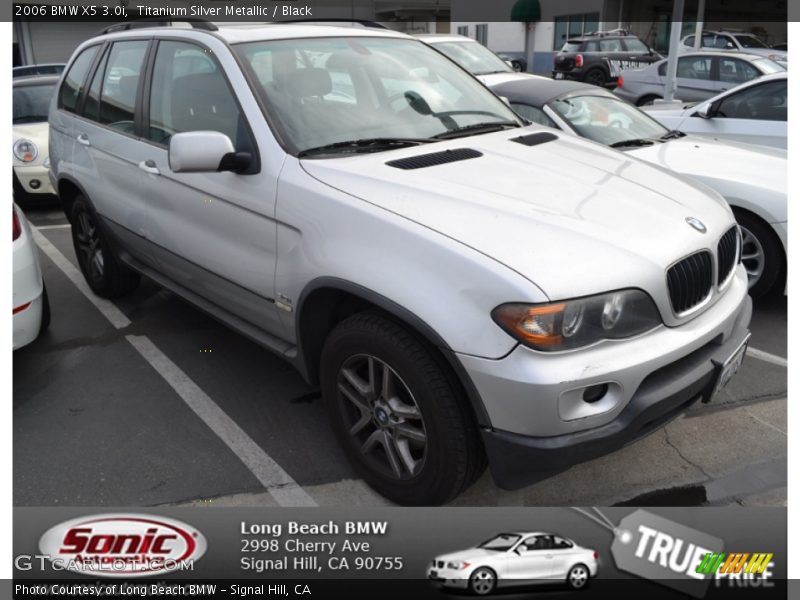 Titanium Silver Metallic / Black 2006 BMW X5 3.0i