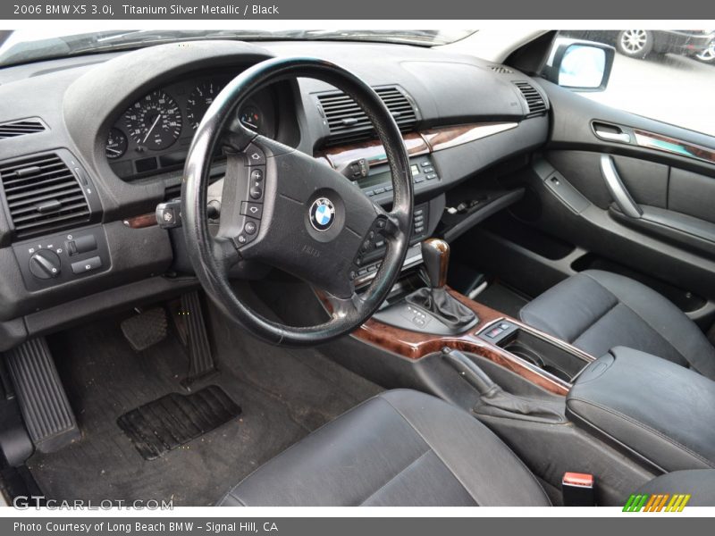 Titanium Silver Metallic / Black 2006 BMW X5 3.0i