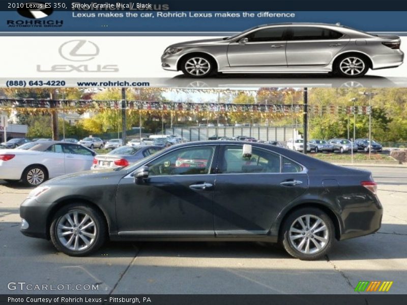 Smoky Granite Mica / Black 2010 Lexus ES 350