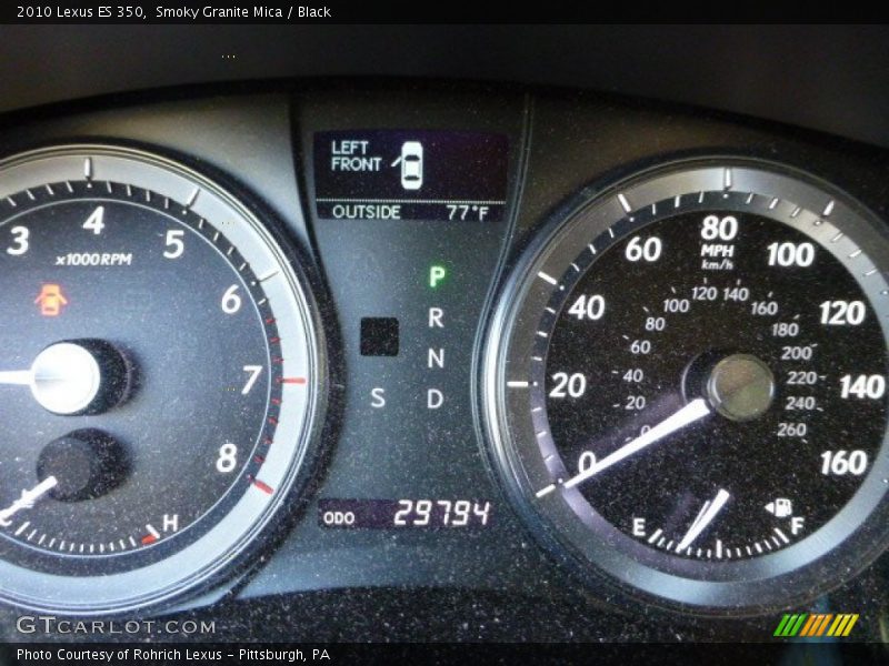 Smoky Granite Mica / Black 2010 Lexus ES 350
