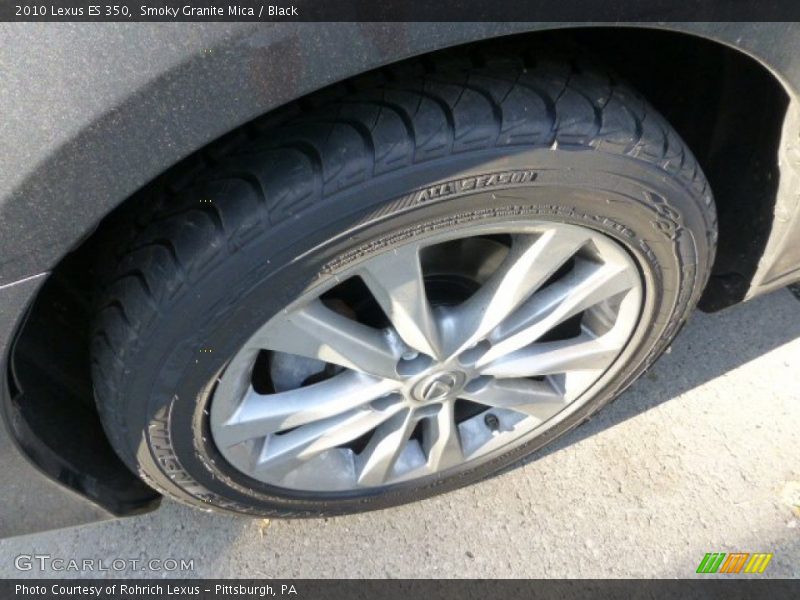 Smoky Granite Mica / Black 2010 Lexus ES 350