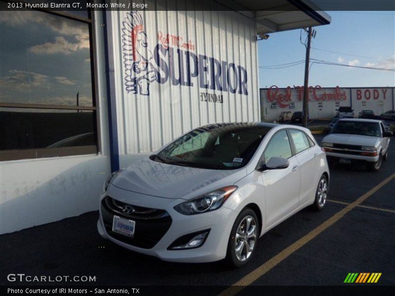 Monaco White / Beige 2013 Hyundai Elantra GT
