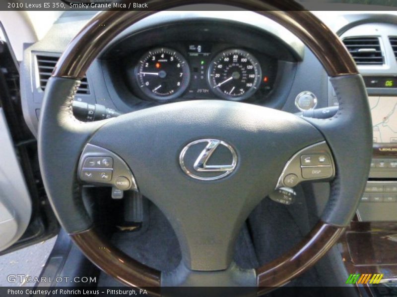 Smoky Granite Mica / Black 2010 Lexus ES 350