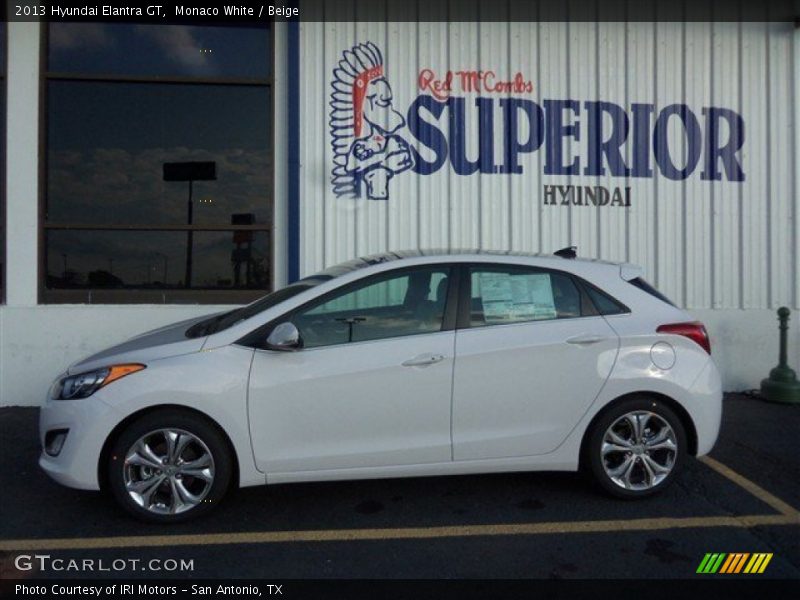 Monaco White / Beige 2013 Hyundai Elantra GT