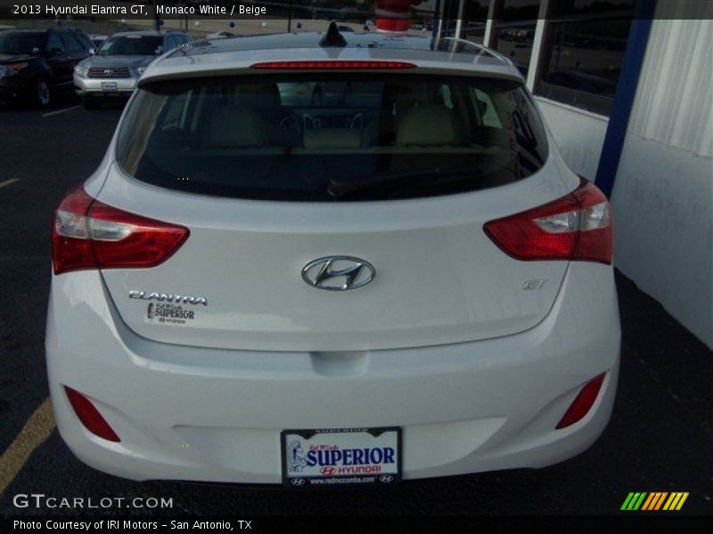 Monaco White / Beige 2013 Hyundai Elantra GT