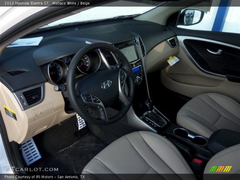 Monaco White / Beige 2013 Hyundai Elantra GT