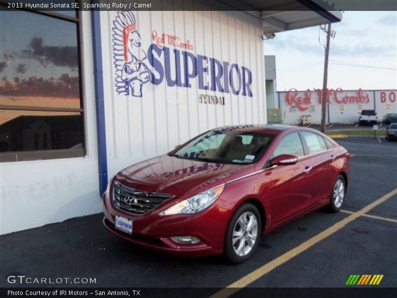 Sparkling Ruby / Camel 2013 Hyundai Sonata SE