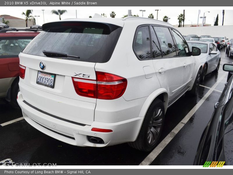 Alpine White / Saddle Brown 2010 BMW X5 xDrive30i