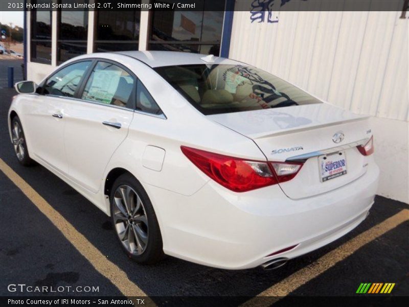 Shimmering White / Camel 2013 Hyundai Sonata Limited 2.0T
