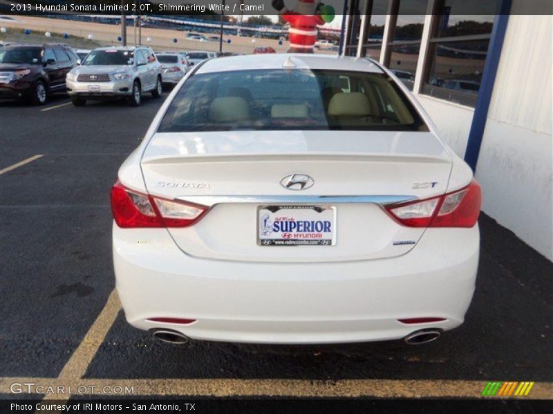 Shimmering White / Camel 2013 Hyundai Sonata Limited 2.0T