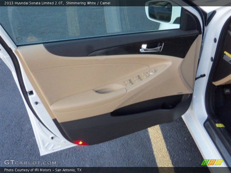 Shimmering White / Camel 2013 Hyundai Sonata Limited 2.0T