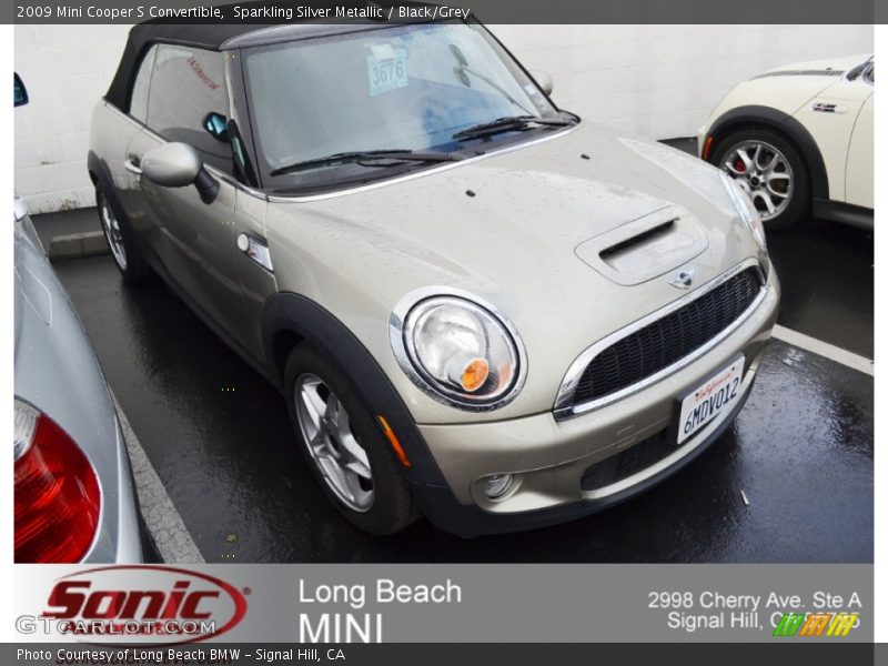 Sparkling Silver Metallic / Black/Grey 2009 Mini Cooper S Convertible