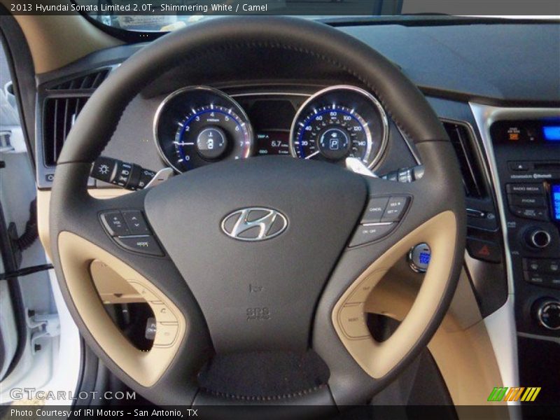 Shimmering White / Camel 2013 Hyundai Sonata Limited 2.0T