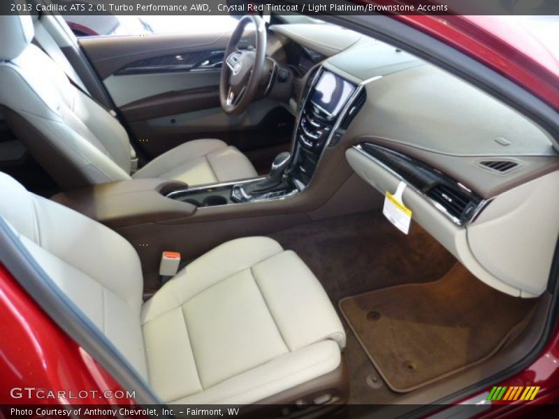  2013 ATS 2.0L Turbo Performance AWD Light Platinum/Brownstone Accents Interior