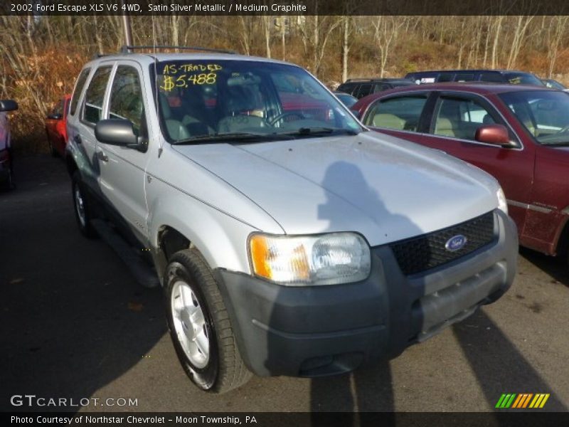 Satin Silver Metallic / Medium Graphite 2002 Ford Escape XLS V6 4WD
