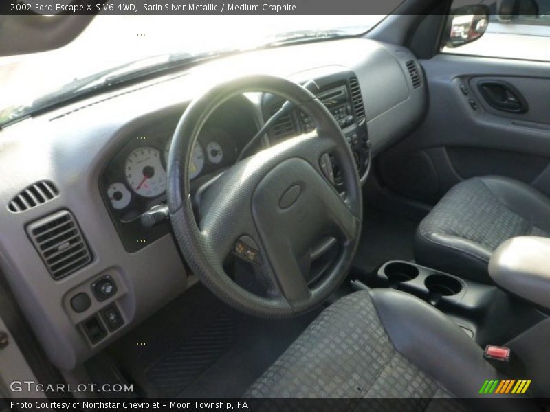 Satin Silver Metallic / Medium Graphite 2002 Ford Escape XLS V6 4WD
