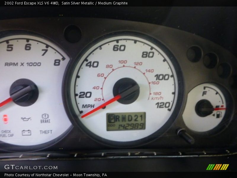 Satin Silver Metallic / Medium Graphite 2002 Ford Escape XLS V6 4WD