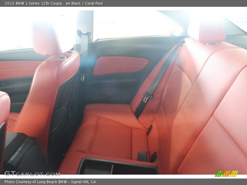 Jet Black / Coral Red 2013 BMW 1 Series 128i Coupe