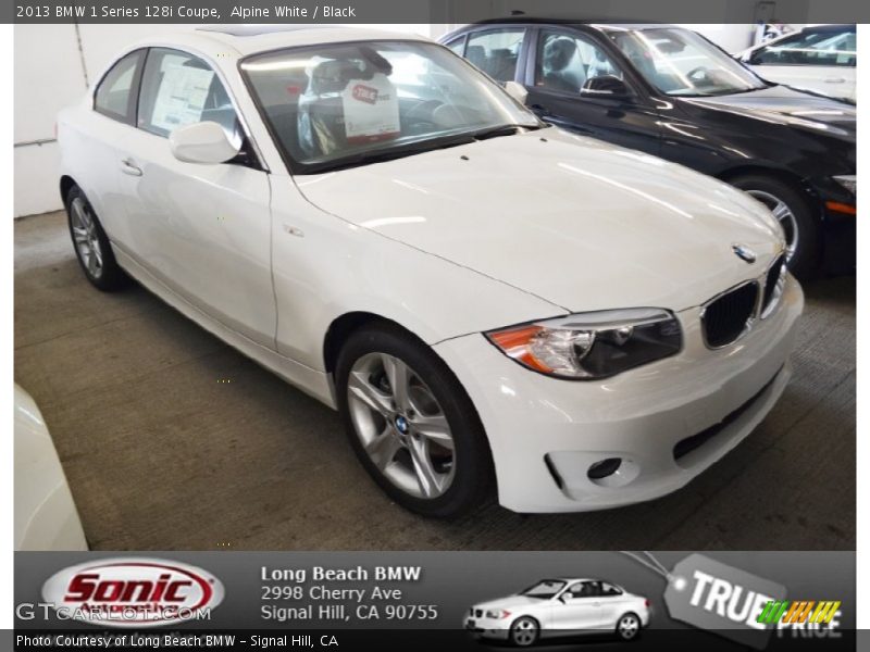 Alpine White / Black 2013 BMW 1 Series 128i Coupe