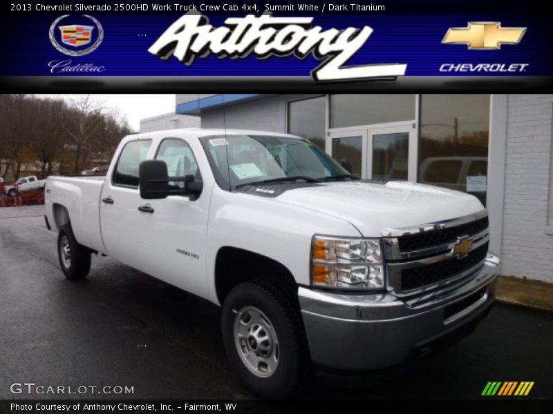 Summit White / Dark Titanium 2013 Chevrolet Silverado 2500HD Work Truck Crew Cab 4x4
