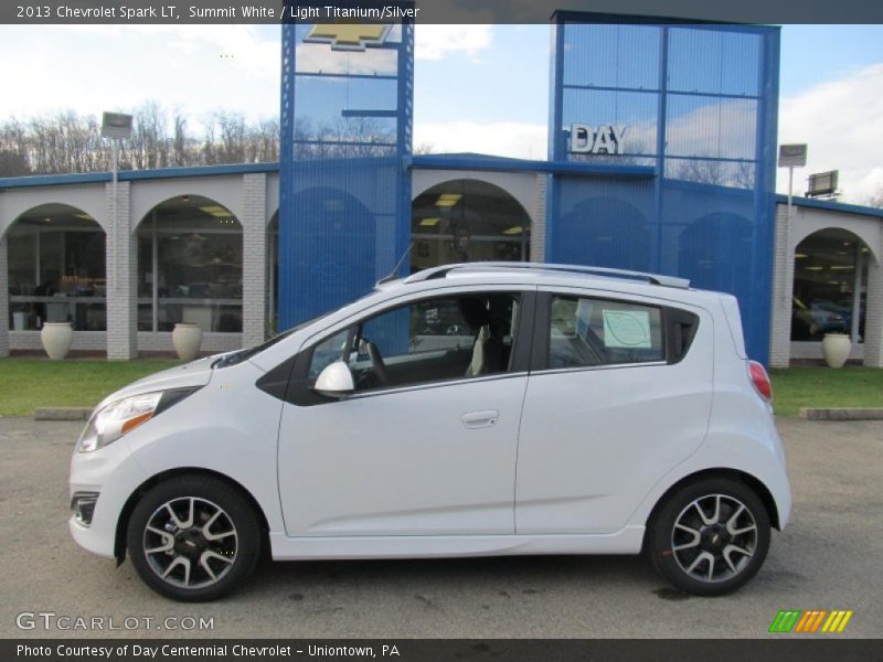 Summit White / Light Titanium/Silver 2013 Chevrolet Spark LT