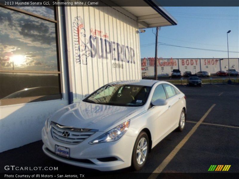 Shimmering White / Camel 2013 Hyundai Sonata GLS