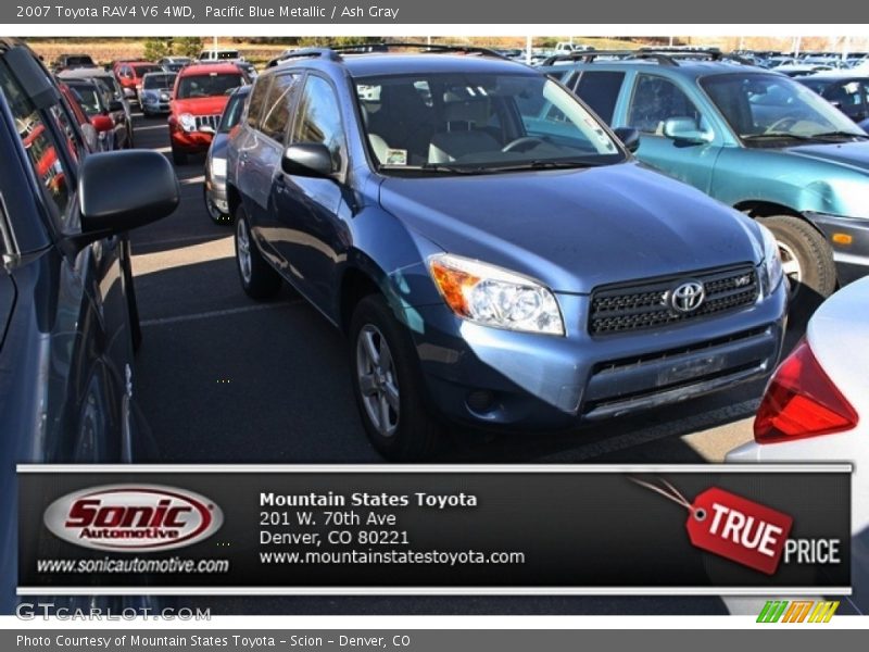 Pacific Blue Metallic / Ash Gray 2007 Toyota RAV4 V6 4WD