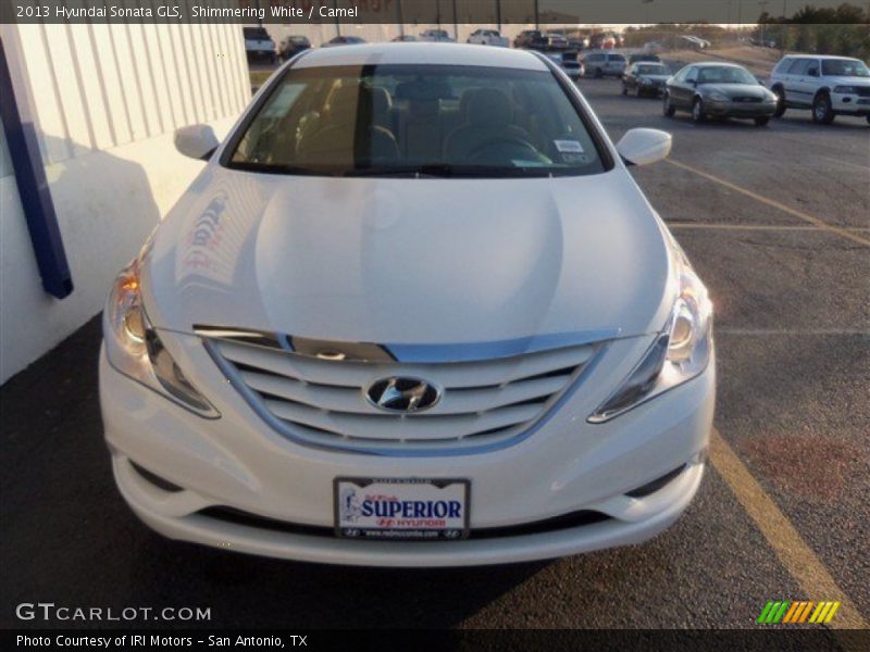 Shimmering White / Camel 2013 Hyundai Sonata GLS