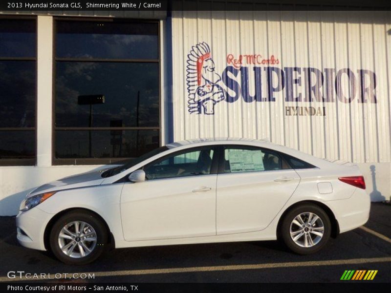 Shimmering White / Camel 2013 Hyundai Sonata GLS