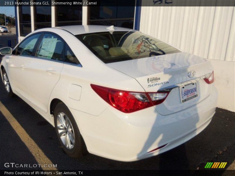 Shimmering White / Camel 2013 Hyundai Sonata GLS