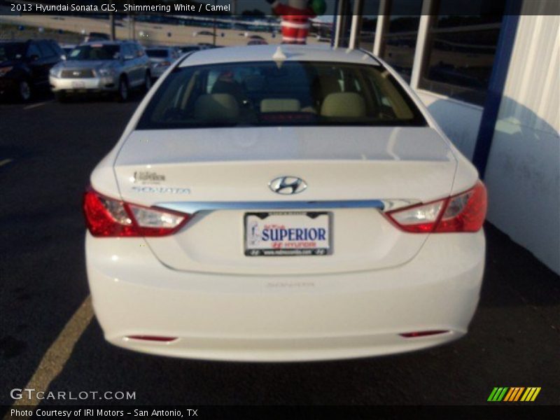 Shimmering White / Camel 2013 Hyundai Sonata GLS