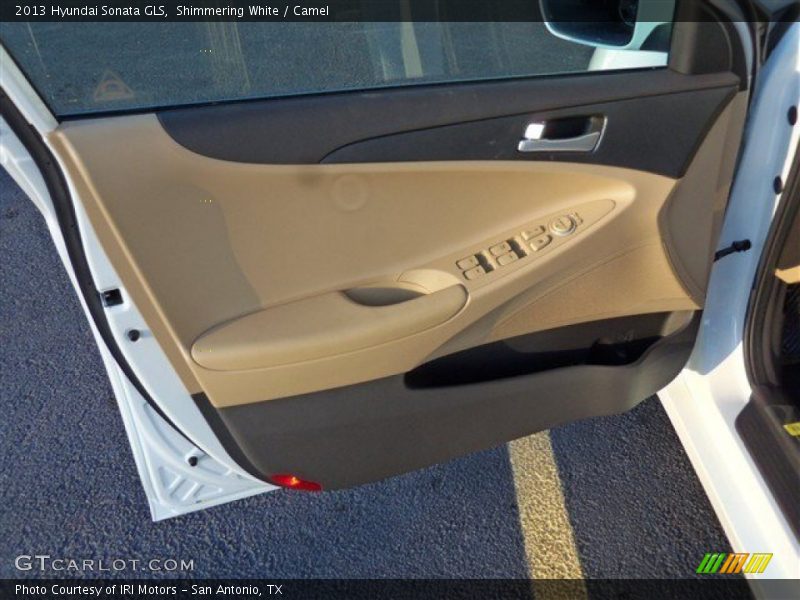 Shimmering White / Camel 2013 Hyundai Sonata GLS
